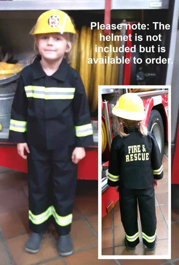 children's black firefighting uniform