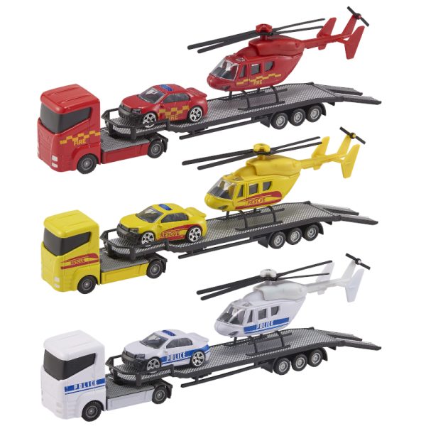 Teamsterz Emergency Heli-transporter Playset